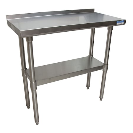 Bk Resources Work Table Stainless Steel Undershelf, Plastic feet 1.5" Riser 48"x18" SVTR-1848